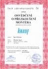 osvědčení o přezkoušení montéra