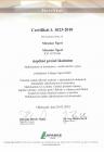 certifikát ze školení firmy LAFARGE